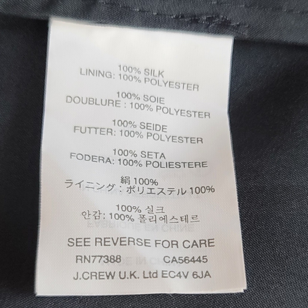 J.Crew Serena 100% Silk Chiffon Dress. Size 8 - Picture 5 of 6